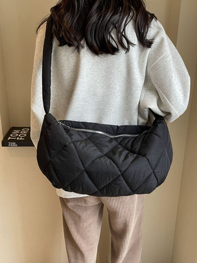 Quilted Polyester Crossbody Bag Trendsi Hanalas