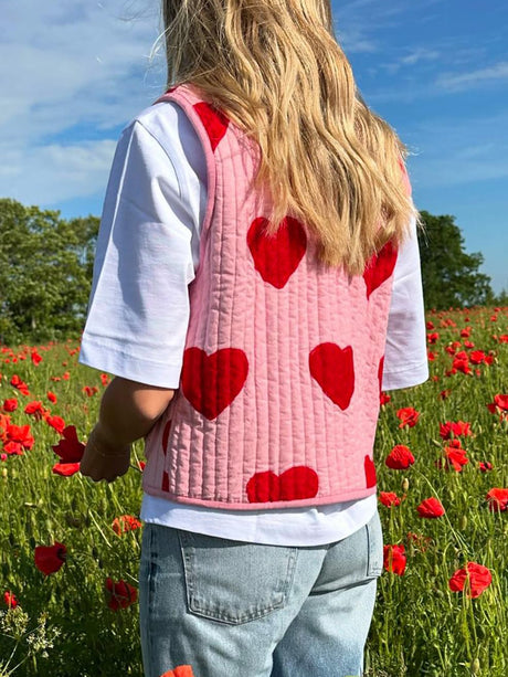 Tied Heart Vest with Pockets | Hanalas