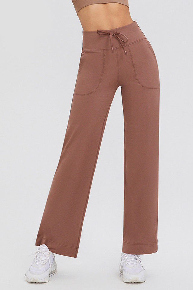 Basic Bae Full Size Drawstring High Waist Pants with Pockets | Hanalas