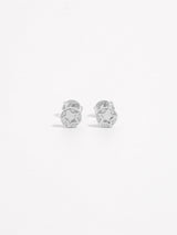 925 Sterling Silver Zircon Star Stud Earrings