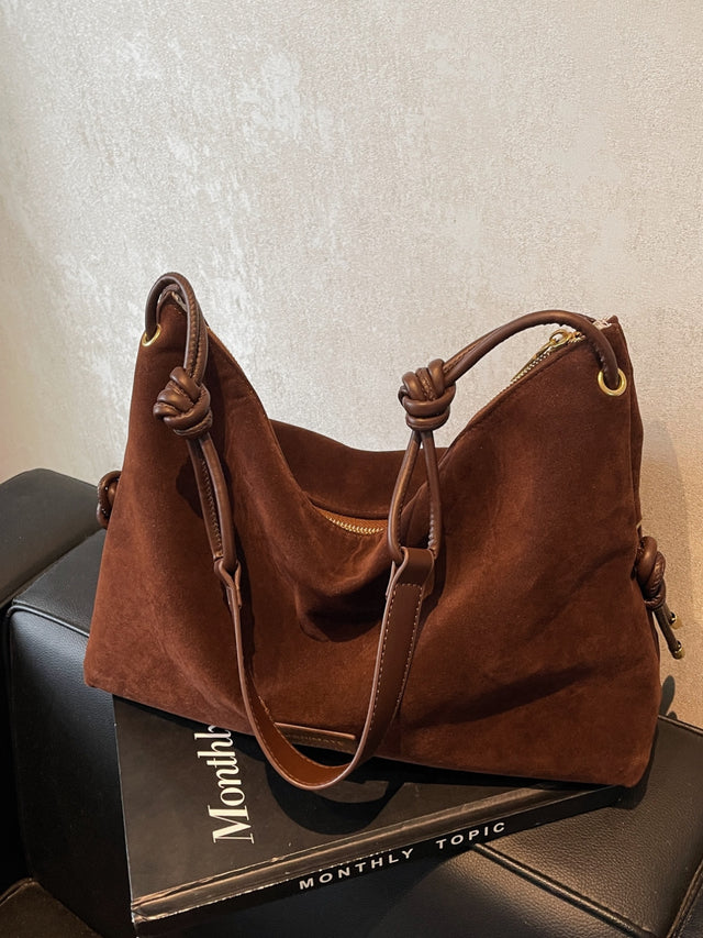 Suede Large Shoulder Bag Trendsi Hanalas