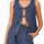 Tied Front V-Neck Vest and Shorts Denim Set | Hanalas