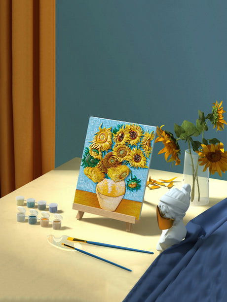 Relief Van Gogh's Sunflowers DIY 3D Oil Painting Kit | Hanalas