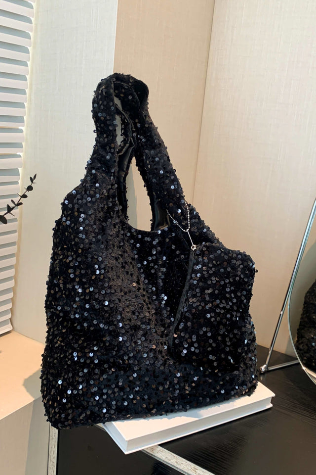 Sequin Polyester Handbag | Hanalas