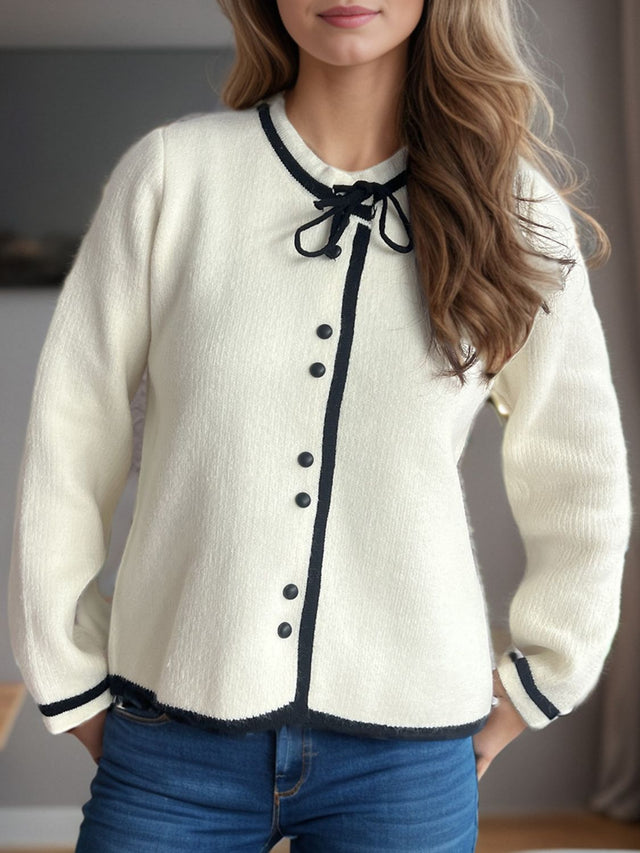 Button Down Long Sleeve Cardigan Trendsi Hanalas