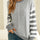 Striped Round Neck Dropped Shoulder Sweater | Hanalas