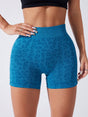 Ruched Leopard High Waist Active Shorts Trendsi Hanalas