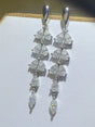 6 Carat Moissanite 925 Sterling Silver Bar Earrings | Hanalas