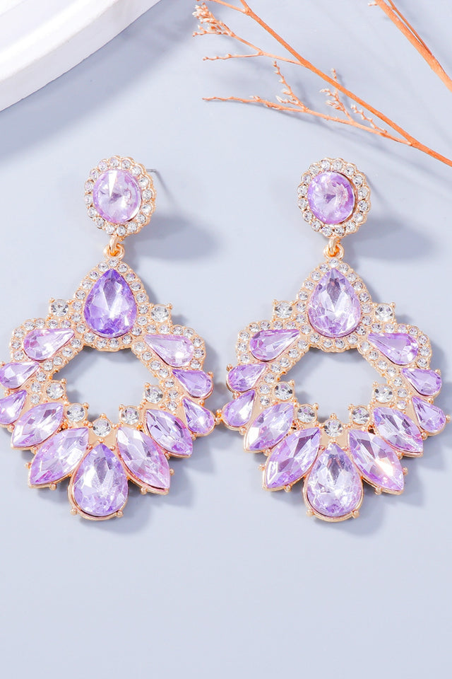 Alloy Rhinestone Dangle Earrings | Hanalas