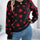 Heart Round Neck Long Sleeve Sweater | Hanalas