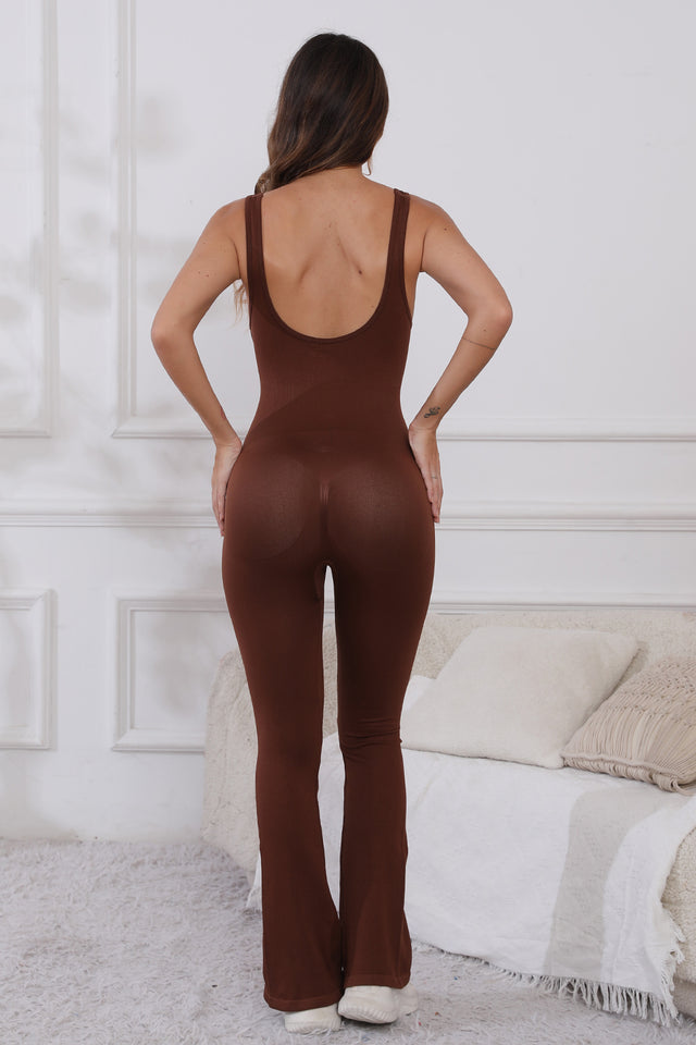 Scoop Neck Wide Strap Active Jumpsuit Trendsi Hanalas