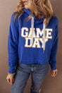 GAME DAY Drawstring Long Sleeve Hoodie Trendsi Hanalas