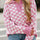 Checkered Collared Neck Long Sleeve Sweater | Hanalas