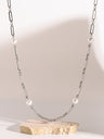 Stainless Steel Pearl Chain Necklace Trendsi Hanalas