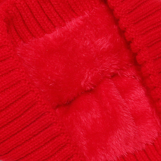 Cable Knit Winter Hat with Pompom Trendsi Hanalas