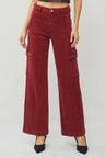 RISEN Full Size High Rise Wide Leg Cargo Jeans Trendsi Hanalas