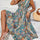 Smocked Printed Surplice Sleeveless Midi Dress | Hanalas