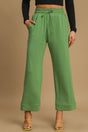 Umgee Drawstring Wide Leg Pants with Pockets | Hanalas