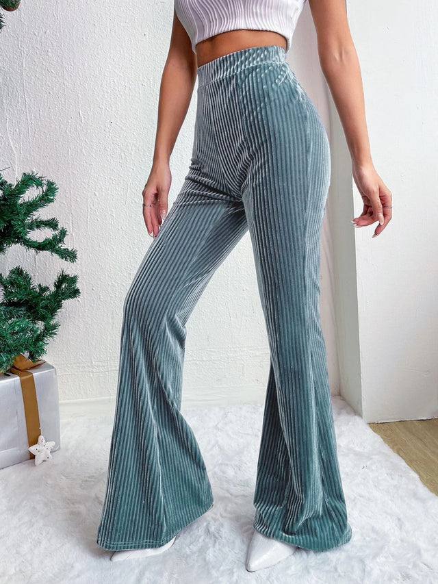 High Waist Flare Pants Trendsi Hanalas