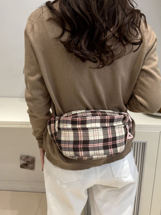 Plaid Adjustable Strap Crossbody Bag Trendsi Hanalas