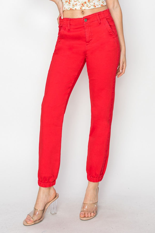 RISEN Full Size High Waisted Jogger Jeans | Hanalas