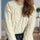 Cable Knit Round Neck Long Sleeve Sweater Trendsi Hanalas