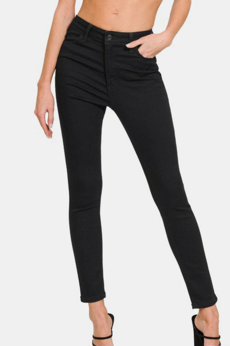 Zenana High Rise Skinny Jeans with Pockets | Hanalas