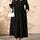 Plus Size Contrast Collared Neck Long Sleeve Midi Dress Trendsi Hanalas