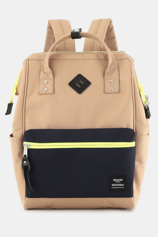 Himawari Contrast Waterproof Backpack Bag with Reinforced Edges | Hanalas