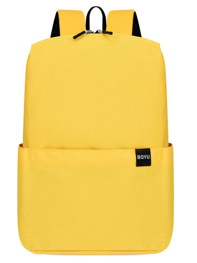 Solid Color Nylon Backpack Bag | Hanalas