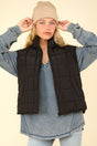 VERY J Zip Up Puffer Padded Warm Vest | Hanalas