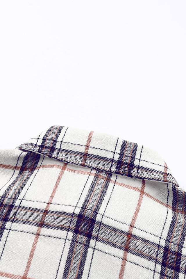 Plaid Button Up Long Sleeve Shacket | Hanalas