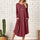 Pocketed Round Neck Long Sleeve Tee Dress - Hanalas