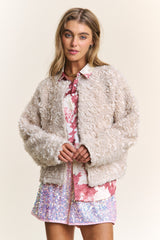 J.NNA Mixed Fabric Chic Jacket