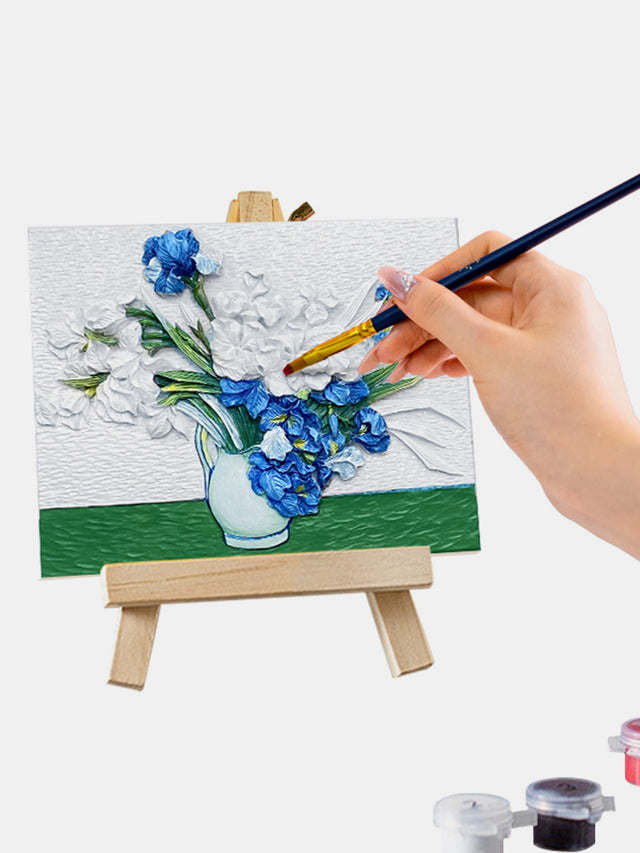 Relief Van Gogh's Irises DIY 3D Oil Painting Kit | Hanalas