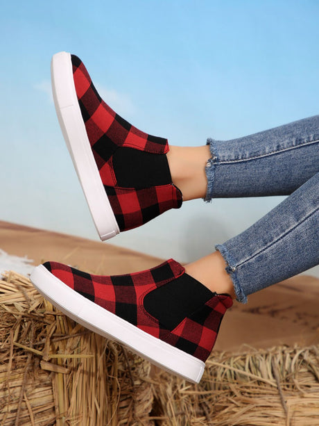 Round Toe Flat Sneakers | Hanalas