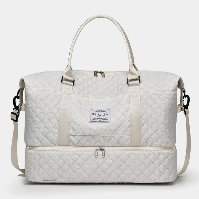 Diamond Grid Oxford Cloth Oversize Travel Bag | Hanalas