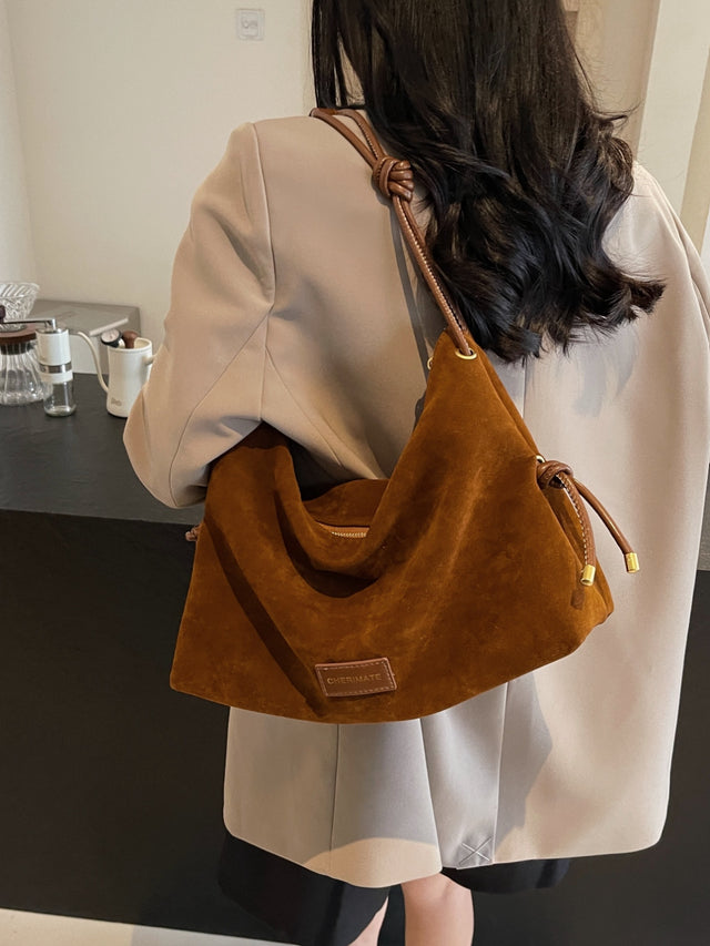 Suede Large Shoulder Bag Trendsi Hanalas