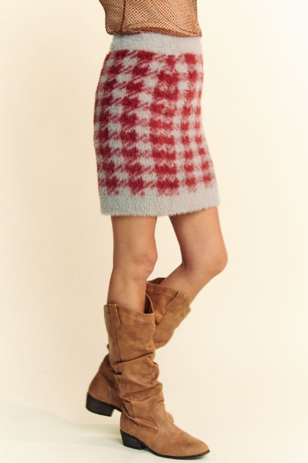 Davi & Dani Scoop Neck Wide Strap Top and Skirt Sweater Set | Hanalas