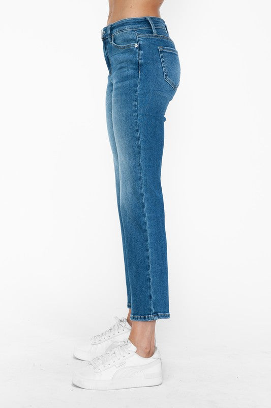 bytos Full Size Cat's Whiskers Mid Rise Ankle Jeans | Hanalas