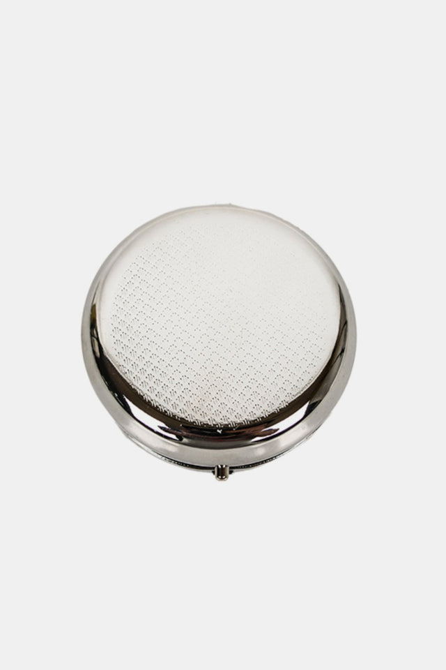 Nicole Lee USA Print Metallic Circular Small Pill Case | Hanalas