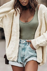 Cable-Knit Open Front Cardigan | Hanalas