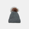 Cable Knit Winter Hat with Pompom Trendsi Hanalas