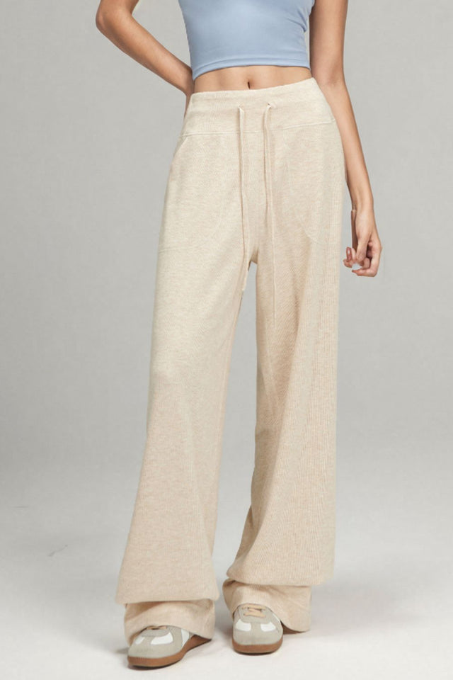 Basic Bae Drawstring Wide Leg Pants with Pockets | Hanalas