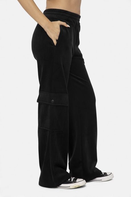 Mono B Elastic Waist Corduroy Cargo Pants | Hanalas