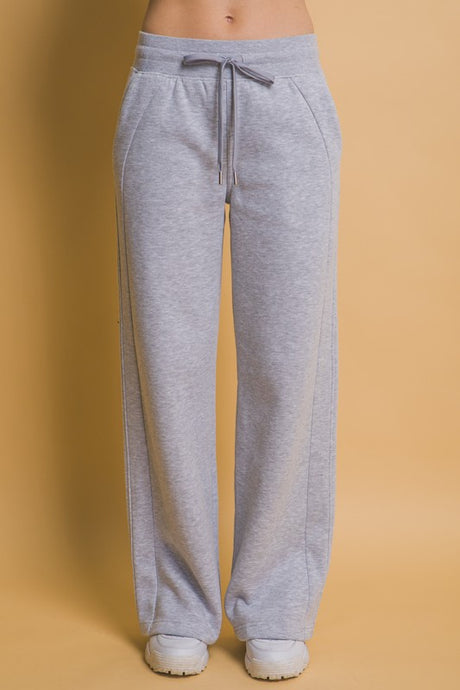 Love Tree Drawstring Wide Leg Sweatpants with Pockets | Hanalas