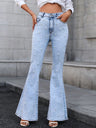 Pearl Trim Bootcut Jeans with Pockets