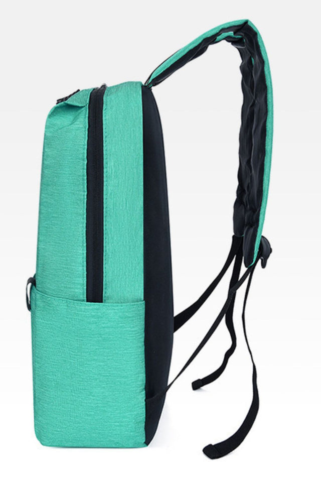 Solid Color Nylon Backpack Bag | Hanalas