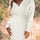 Cable-Knit Surplice Lantern Sleeve Sweater Dress Trendsi Hanalas