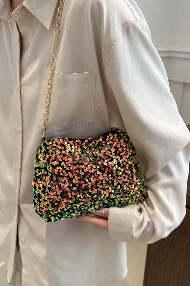 Sequin Removable Strap Shoulder Bag | Hanalas